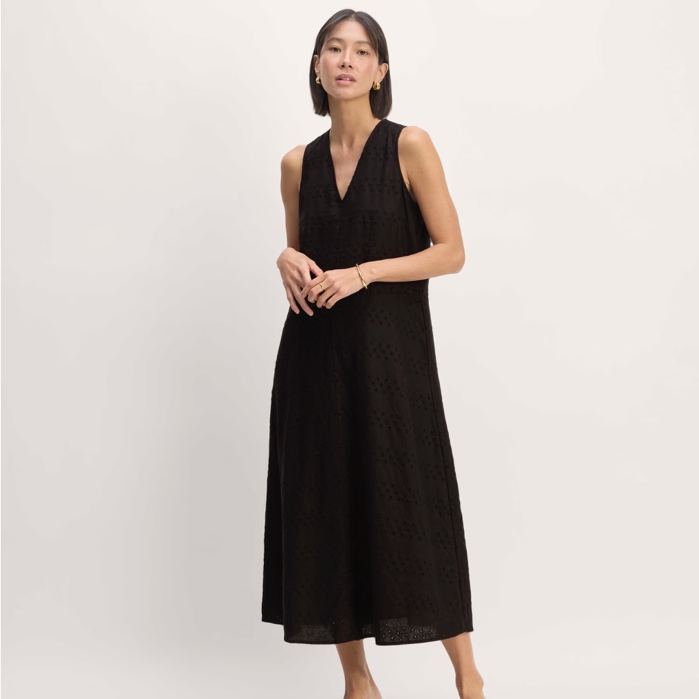 Everlane Linen Eyelet Maxi Dress